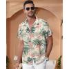 imageKYKU Hawaiian Shirt for Men Beach Vacation Summer Short Sleeve Button Down Mens Shirts Casual StylishFlamingos Beige Men Hawaiian Button Shirt