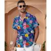 imageKYKU Hawaiian Shirt for Men Beach Vacation Summer Short Sleeve Button Down Mens Shirts Casual StylishFlamingos Multicolor Men Hawaiian Button Shirt