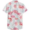 imageKYKU Hawaiian Shirt for Men Beach Vacation Summer Short Sleeve Button Down Mens Shirts Casual StylishFlamingos Pink Men Hawaiian Button Shirt