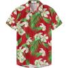 imageKYKU Hawaiian Shirt for Men Beach Vacation Summer Short Sleeve Button Down Mens Shirts Casual StylishFlorals Red Men Hawaiian Button Shirts