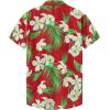 imageKYKU Hawaiian Shirt for Men Beach Vacation Summer Short Sleeve Button Down Mens Shirts Casual StylishFlorals Red Men Hawaiian Button Shirts
