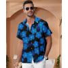 imageKYKU Hawaiian Shirt for Men Beach Vacation Summer Short Sleeve Button Down Mens Shirts Casual StylishFlower Black Men Hawaiian Button Shirts
