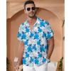 imageKYKU Hawaiian Shirt for Men Beach Vacation Summer Short Sleeve Button Down Mens Shirts Casual StylishFlower White Men Hawaiian Button Shirts