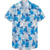 imageKYKU Hawaiian Shirt for Men Beach Vacation Summer Short Sleeve Button Down Mens Shirts Casual StylishFlower White Men Hawaiian Button Shirts