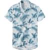 imageKYKU Hawaiian Shirt for Men Beach Vacation Summer Short Sleeve Button Down Mens Shirts Casual StylishGray Blue Men Hawaiian Button Down Shirts