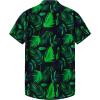 imageKYKU Hawaiian Shirt for Men Beach Vacation Summer Short Sleeve Button Down Mens Shirts Casual StylishLeaf Green Men Hawaiian Button Shirts