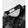 imageKYKU Hawaiian Shirt for Men Beach Vacation Summer Short Sleeve Button Down Mens Shirts Casual StylishLeaf Grey Men Hawaiian Button Shirts
