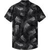 imageKYKU Hawaiian Shirt for Men Beach Vacation Summer Short Sleeve Button Down Mens Shirts Casual StylishLeaf Grey Men Hawaiian Button Shirts