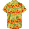 imageKYKU Hawaiian Shirt for Men Beach Vacation Summer Short Sleeve Button Down Mens Shirts Casual StylishLeaf Yellow Men Hawaiian Button Shirt