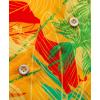 imageKYKU Hawaiian Shirt for Men Beach Vacation Summer Short Sleeve Button Down Mens Shirts Casual StylishLeaf Yellow Men Hawaiian Button Shirt