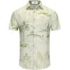imageKYKU Hawaiian Shirt for Men Beach Vacation Summer Short Sleeve Button Down Mens Shirts Casual StylishLight Green Hawaiian Men Button Down Shirt