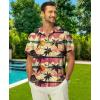 imageKYKU Hawaiian Shirt for Men Beach Vacation Summer Short Sleeve Button Down Mens Shirts Casual StylishMulticolor Hawaiian Men Button Down Shirt