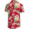 imageKYKU Hawaiian Shirt for Men Beach Vacation Summer Short Sleeve Button Down Mens Shirts Casual StylishRed Hawaiian Men Button Down Shirt