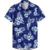 imageKYKU Hawaiian Shirt for Men Beach Vacation Summer Short Sleeve Button Down Mens Shirts Casual StylishRoyal Blue Hawaiian Men Button Down Shirt