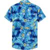 imageKYKU Hawaiian Shirt for Men Beach Vacation Summer Short Sleeve Button Down Mens Shirts Casual StylishShark Blue Men Hawaiian Button Shirt