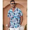 imageKYKU Hawaiian Shirt for Men Beach Vacation Summer Short Sleeve Button Down Mens Shirts Casual StylishTree Multicolor Men Hawaiian Button Shirt