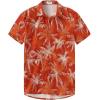 imageKYKU Hawaiian Shirt for Men Beach Vacation Summer Short Sleeve Button Down Mens Shirts Casual StylishTree Red Hawaiian Men Button Down Shirt