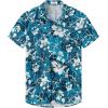 imageKYKU Hawaiian Shirt for Men Beach Vacation Summer Short Sleeve Button Down Mens Shirts Casual StylishTropical Blue Men Hawaiian Button Shirts