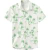 imageKYKU Hawaiian Shirt for Men Beach Vacation Summer Short Sleeve Button Down Mens Shirts Casual StylishWhite Green Hawaiian Men Button Down Shirt