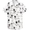 imageKYKU Hawaiian Shirt for Men Beach Vacation Summer Short Sleeve Button Down Mens Shirts Casual StylishWhite Men Hawaiian Button Down Shirts