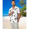 imageKYKU Hawaiian Shirt for Men Beach Vacation Summer Short Sleeve Button Down Mens Shirts Casual StylishWhite Men Hawaiian Button Down Shirts