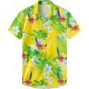 imageKYKU Hawaiian Shirt for Men Beach Vacation Summer Short Sleeve Button Down Mens Shirts Casual StylishYellow Hawaiian Men Button Down Shirt