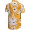 imageKYKU Hawaiian Shirt for Men Beach Vacation Summer Short Sleeve Button Down Mens Shirts Casual StylishYellow White Hawaiian Men Button Down Shirt