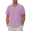 Light Purple Cotton Button Down Shirt Men