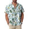 imageKYKU Hawaiian Shirt for Men Beach Vacation Summer Short Sleeve Button Down Mens Shirts Casual StylishBeach Multicolor Men Hawaiian Button Shirt