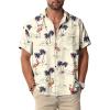 imageKYKU Hawaiian Shirt for Men Beach Vacation Summer Short Sleeve Button Down Mens Shirts Casual StylishBeige Hawaiian Men Button Down Shirt