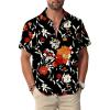 Black Hawaiian Men Button Down Shirt