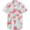 Flamingos Pink Men Hawaiian Button Shirt