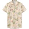 Florals Beige Men Hawaiian Button Shirt