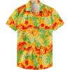 Leaf Yellow Men Hawaiian Button Shirt