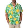 Lemons Green Men Hawaiian Button Shirts
