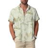 Light Green Hawaiian Men Button Down Shirt