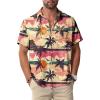 Multicolor Hawaiian Men Button Down Shirt
