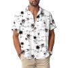 White Men Hawaiian Button Down Shirts
