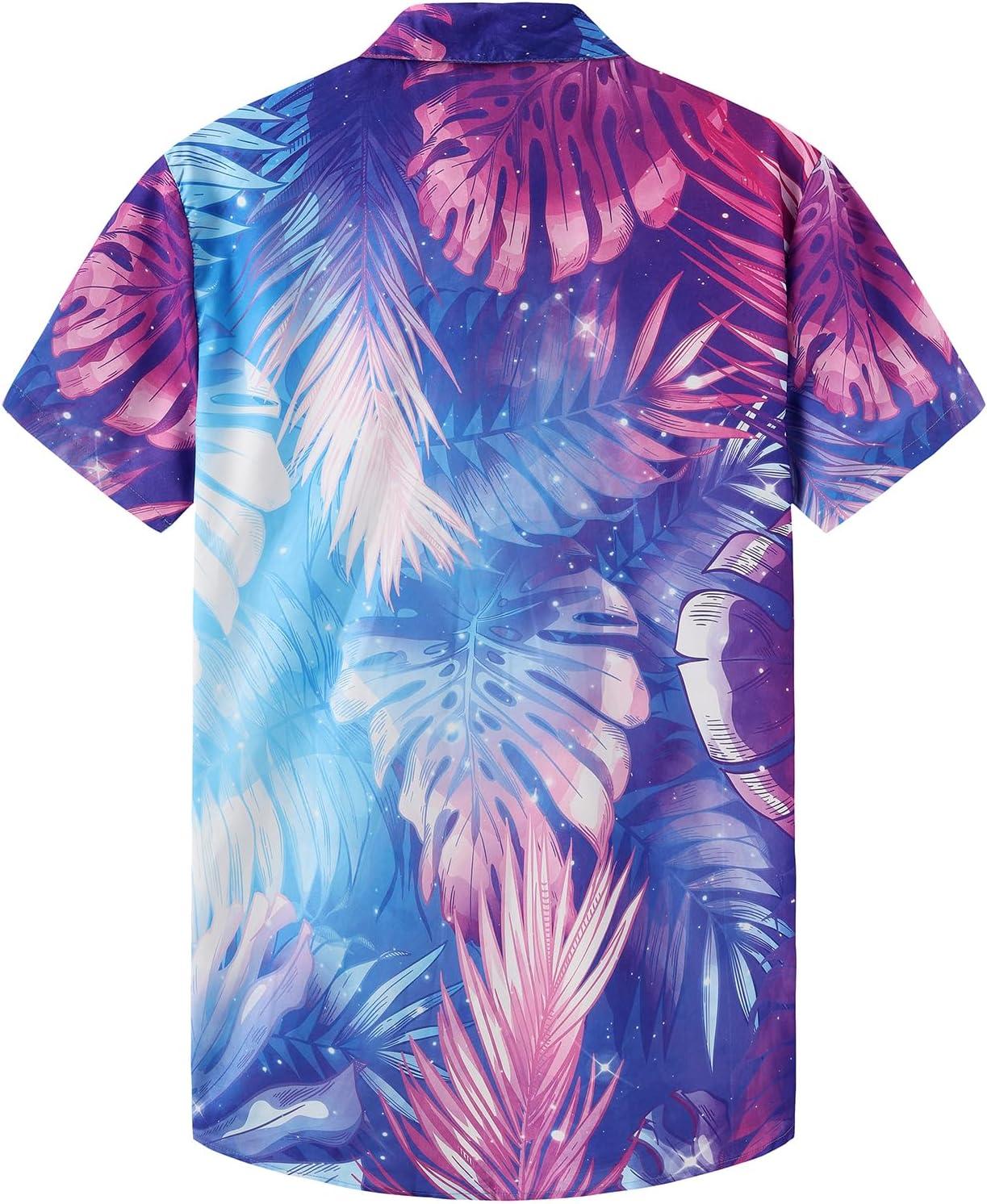 imageKYKU Hawaiian Mens Shirts Casual Beach Vacation Tropical Mens Button Down Short Sleeve Shirt with PocketMulticolor Hawaiian Shirt for Men