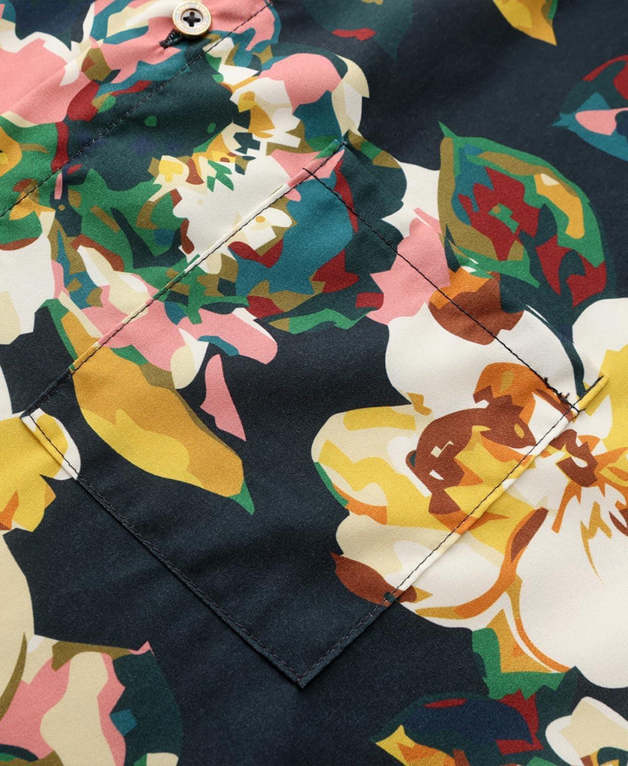 imageKYKU Hawaiian Mens Shirts Casual Beach Vacation Tropical Mens Button Down Short Sleeve Shirt with PocketMulticolor Mens Shirts Casual