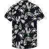 imageKYKU Hawaiian Mens Shirts Casual Beach Vacation Tropical Mens Button Down Short Sleeve Shirt with PocketBeach Black Men Hawaiian Button Shirt