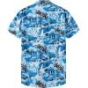 imageKYKU Hawaiian Mens Shirts Casual Beach Vacation Tropical Mens Button Down Short Sleeve Shirt with PocketBeach Blue Men Hawaiian Button Shirt