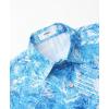imageKYKU Hawaiian Mens Shirts Casual Beach Vacation Tropical Mens Button Down Short Sleeve Shirt with PocketBeach Blue White Men Hawaiian Button Shirt