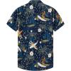 imageKYKU Hawaiian Mens Shirts Casual Beach Vacation Tropical Mens Button Down Short Sleeve Shirt with PocketBlue Hawaiian Shirt for Men