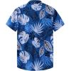 imageKYKU Hawaiian Mens Shirts Casual Beach Vacation Tropical Mens Button Down Short Sleeve Shirt with PocketBlue Men Hawaiian Button Down Shirts