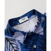 imageKYKU Hawaiian Mens Shirts Casual Beach Vacation Tropical Mens Button Down Short Sleeve Shirt with PocketBlue Men Hawaiian Button Down Shirts