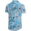 imageKYKU Hawaiian Mens Shirts Casual Beach Vacation Tropical Mens Button Down Short Sleeve Shirt with PocketBlue Mens Shirts Casual