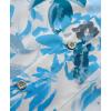imageKYKU Hawaiian Mens Shirts Casual Beach Vacation Tropical Mens Button Down Short Sleeve Shirt with PocketBlue Mens Shirts Casual