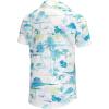 imageKYKU Hawaiian Mens Shirts Casual Beach Vacation Tropical Mens Button Down Short Sleeve Shirt with PocketBlue White Hawaiian Men Button Down Shirt