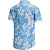imageKYKU Hawaiian Mens Shirts Casual Beach Vacation Tropical Mens Button Down Short Sleeve Shirt with PocketBlue White Hawaiian Shirt for Men